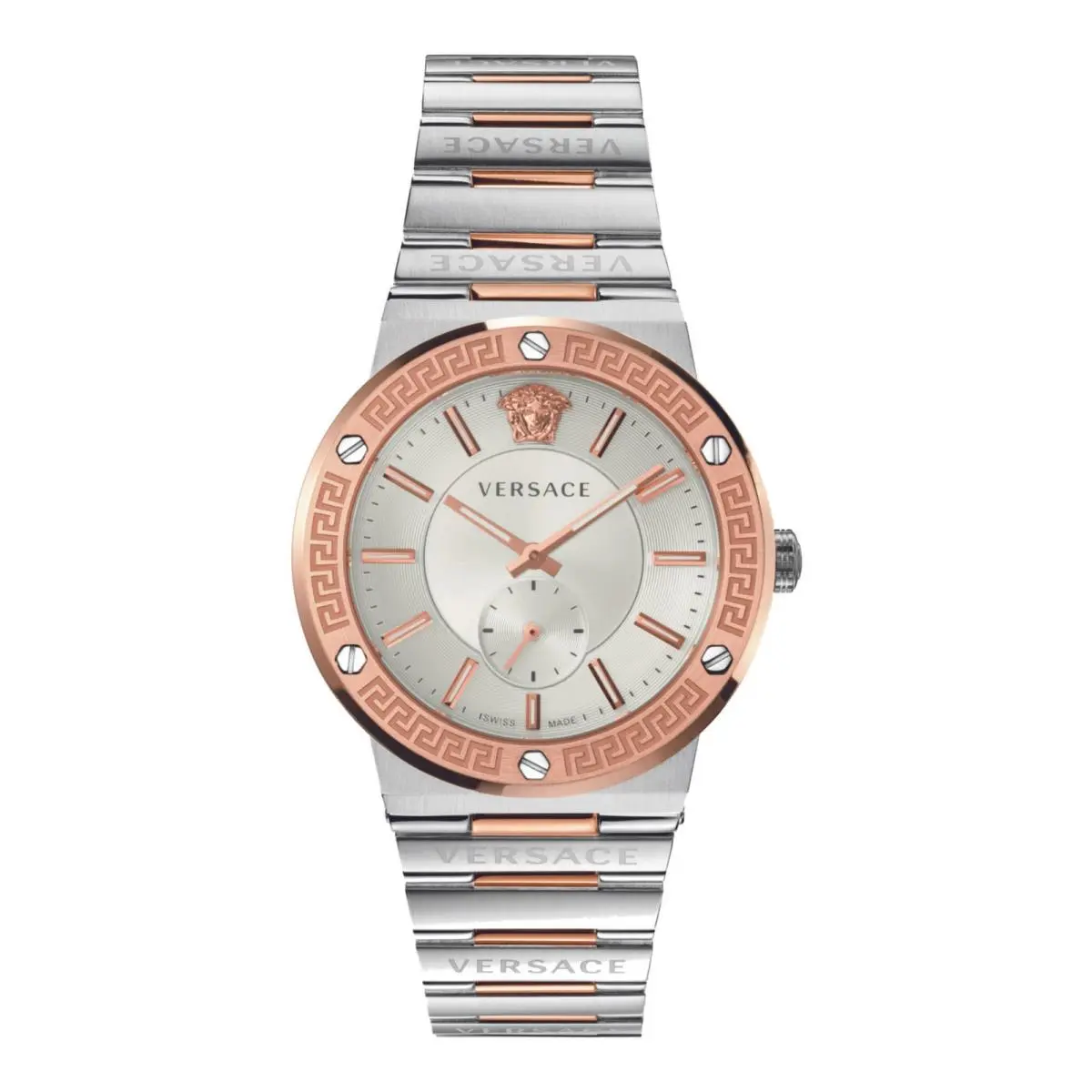 Versace Mens Two Tone 41mm Bracelet Fashion Watch