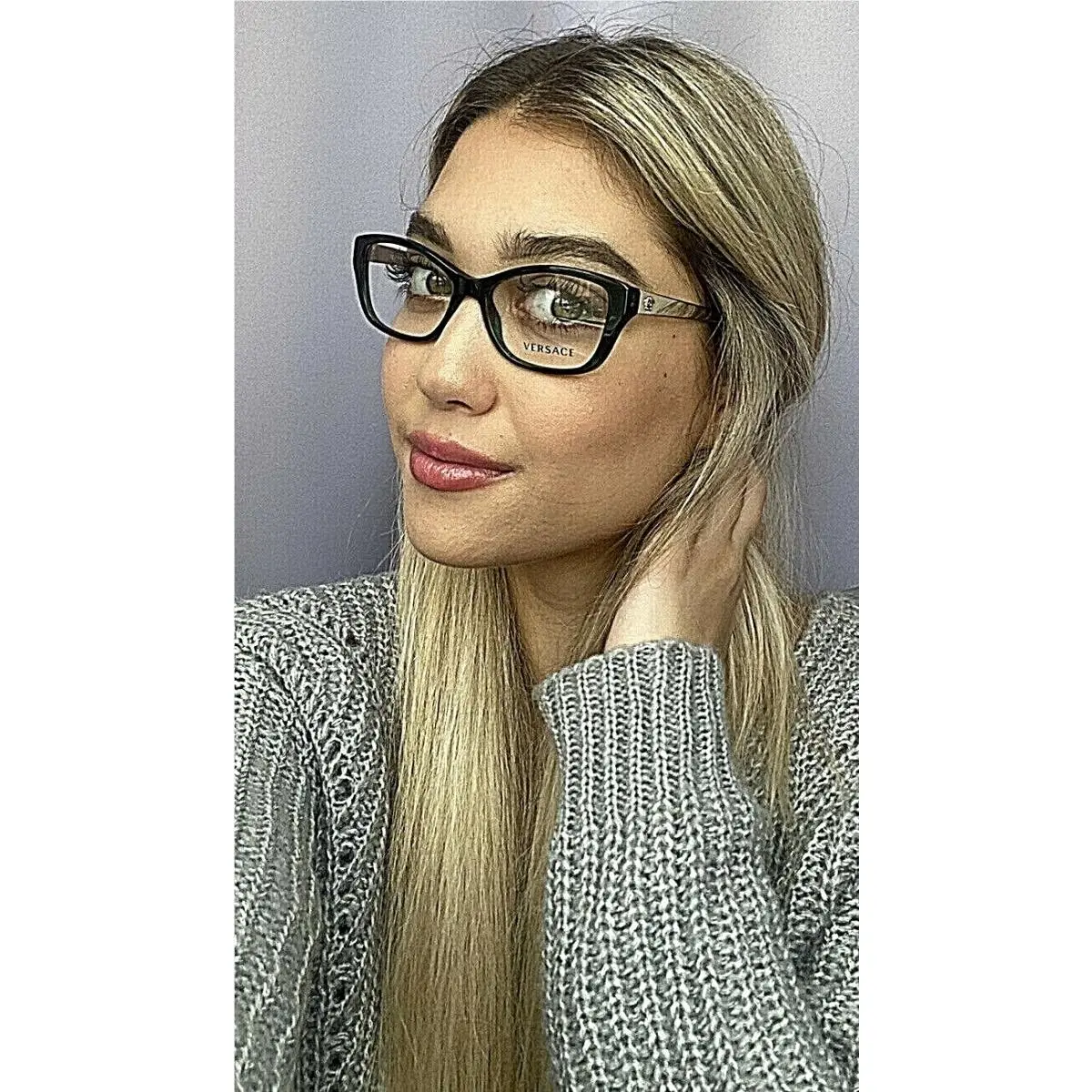 Versace Mod. 3632 Green 52mm Cat Eye Women`s Eyeglasses Frame Italy 2 7