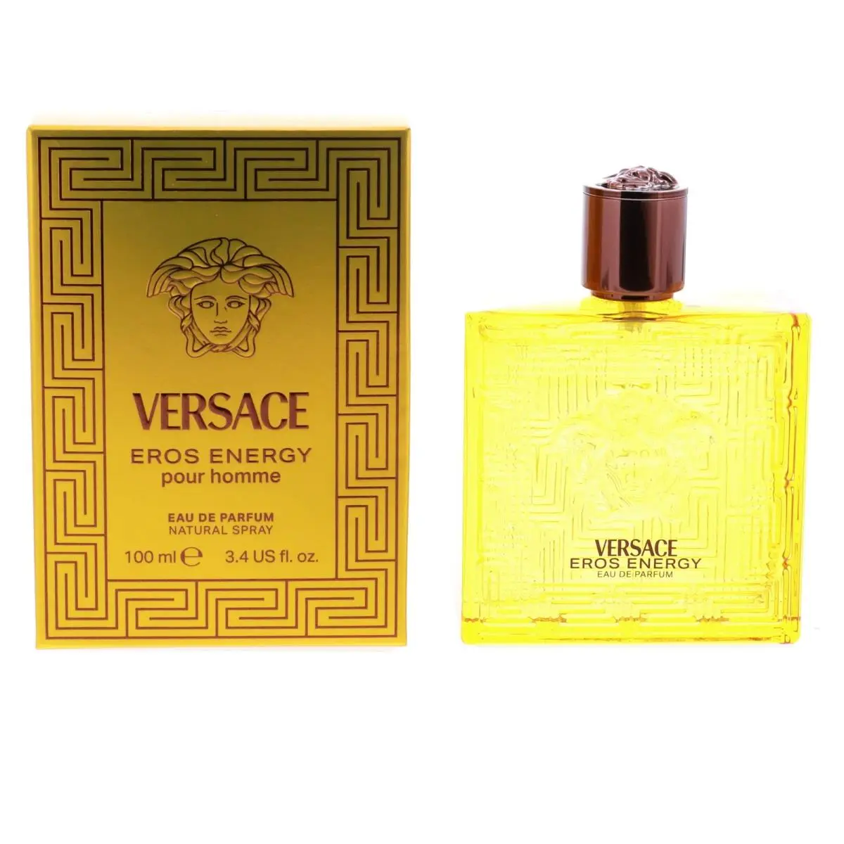 Versace Men`s Eros Energy Eau de Parfum 3.4 oz Pack of 2