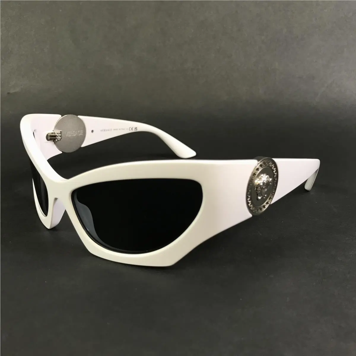 Versace Sunglasses MOD.4450 314/87 White Cat Eye Frames w/ Gray Lenses 60-16-125