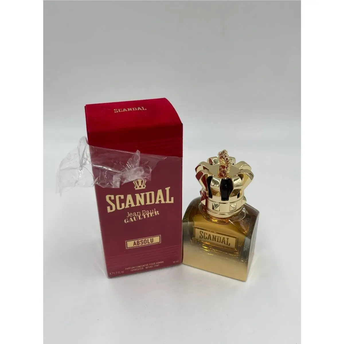 Jean Paul Gaultier Scandal Absolu Him Edp 50ml 1.7oz Torn Cellophane