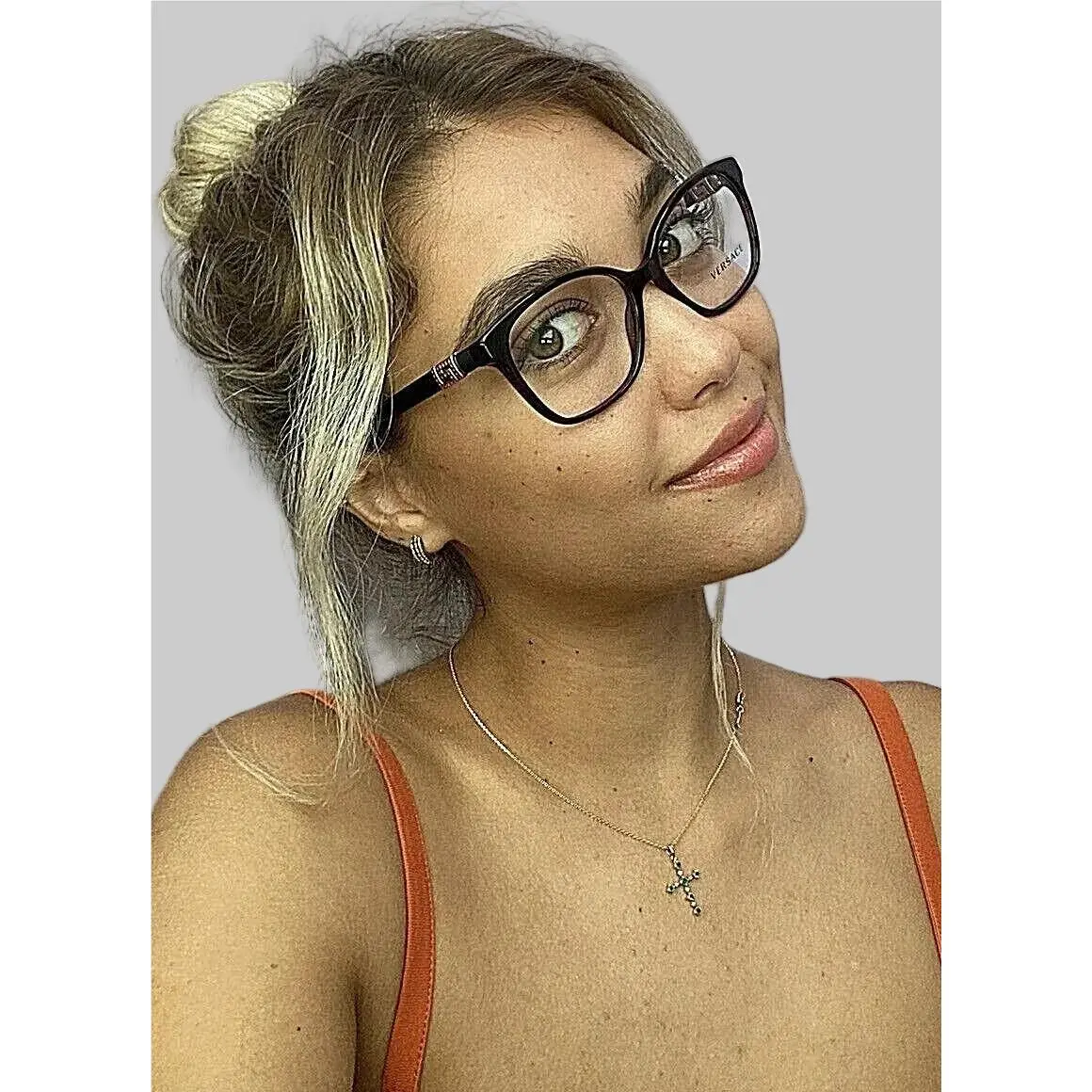 Versace Mod. 3532B Red Tortoise 52mm Women`s Eyeglasses Frame Made in Italy