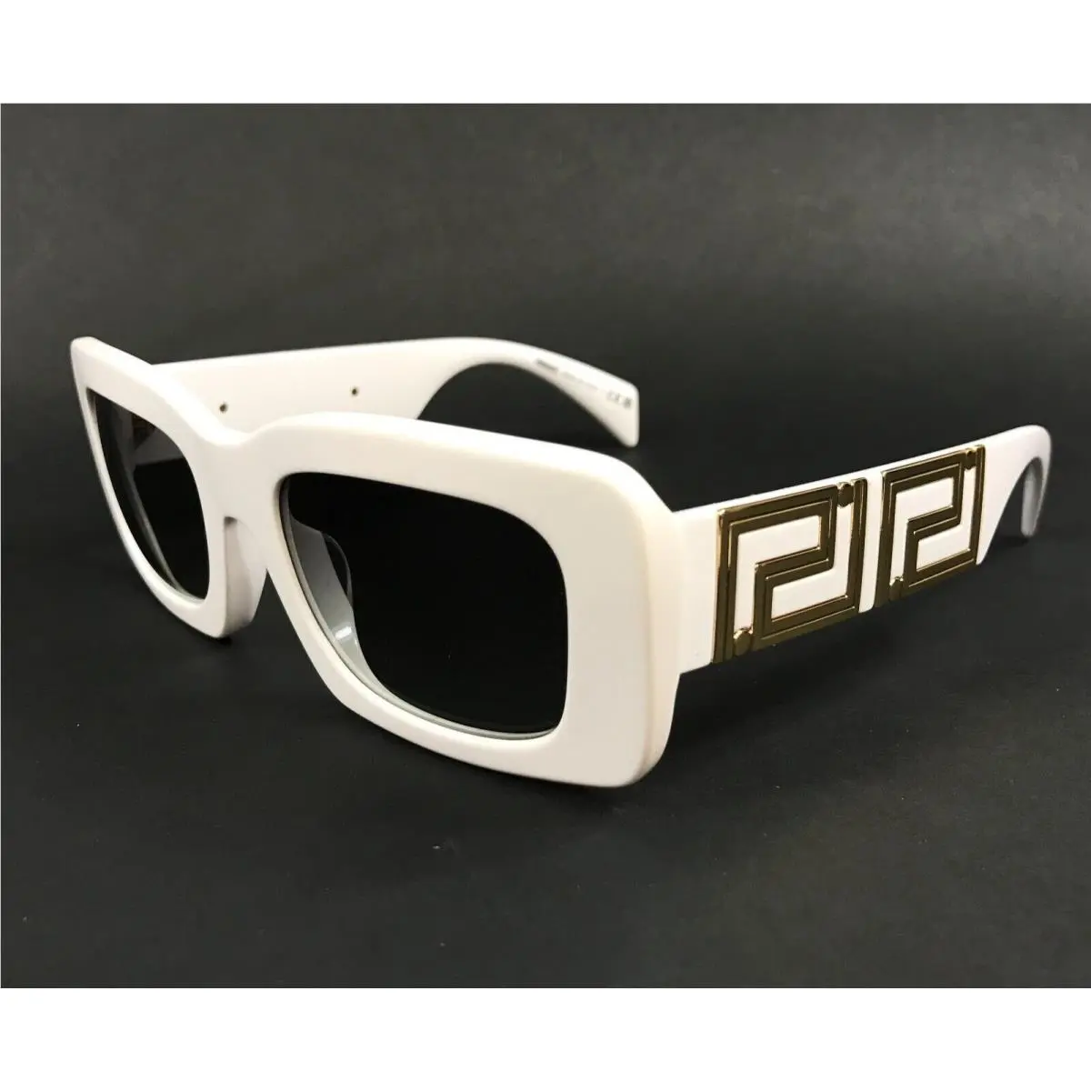 Versace Sunglasses MOD.4444-U 314/11 Thick White Gold Frames w/ Gray Lenses