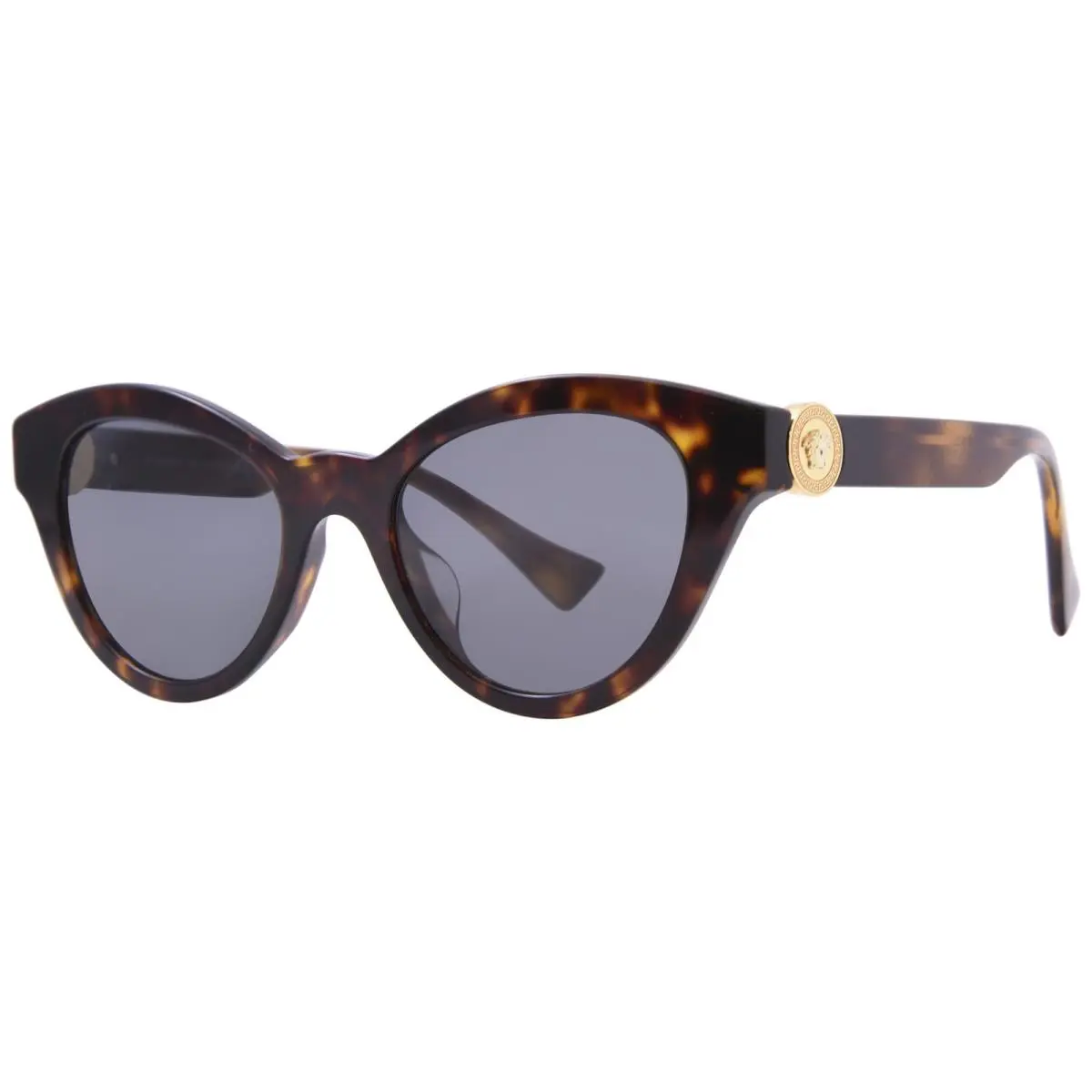 VE4435F 108/87 Sunglasses Women`s Havana/dark Grey Lenses Cat Eye 52-mm by Versace