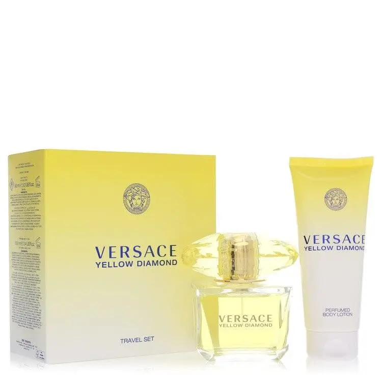 Versace Yellow Diamond Versace Gift Set 3 oz Edt + 3.4 oz Body Lotion / e 1 pz