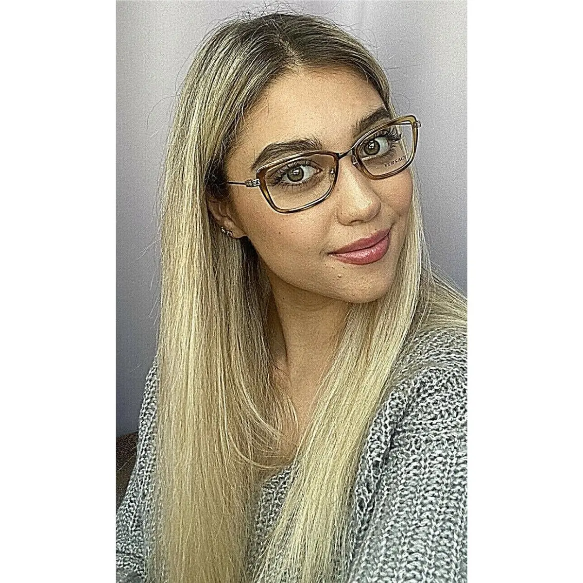 Versace Mod. 4312 Clear Yellow 52mm Women`s Eyeglasses Frame Italy 8