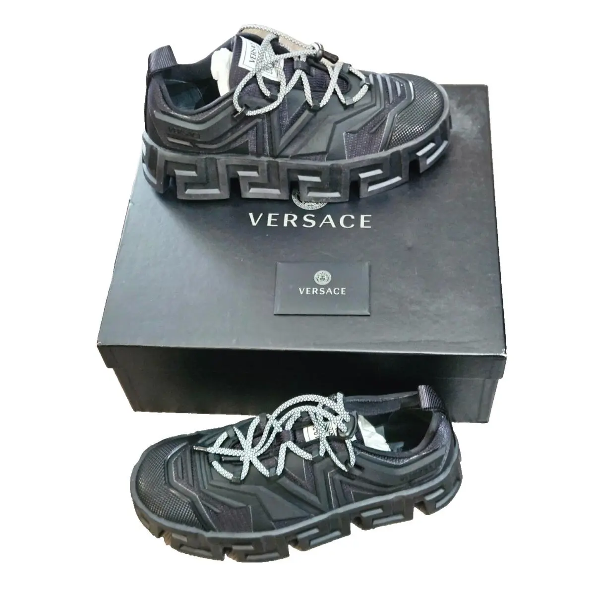 Versace Greca Labyrinth Men`s Sneakers Size 43 US 10 Retail