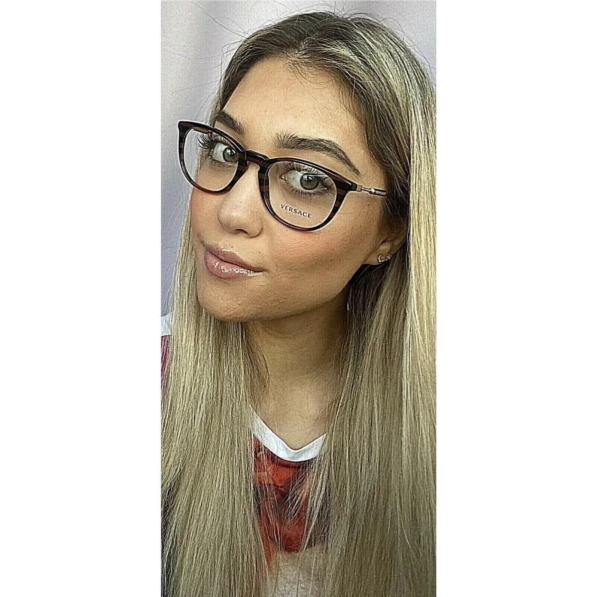Versace Mod. 3227851 51mm Striped Women`s Eyeglasses Italy