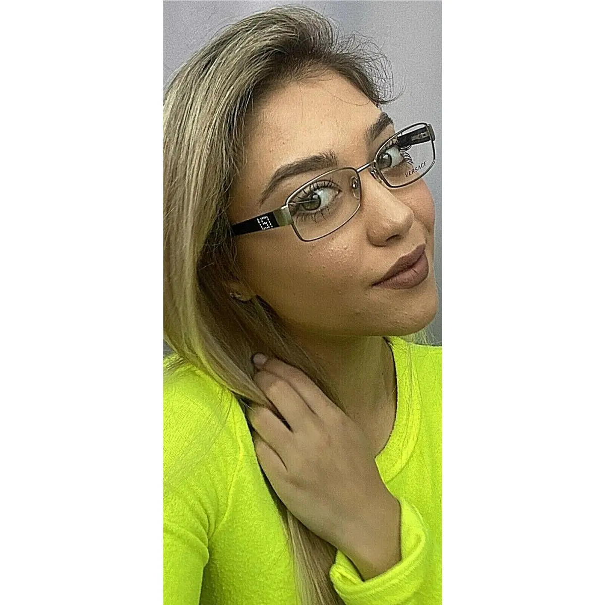 Versace Mod.7711-B-M 7712 Silver 52mm Women`s Eyeglasses Italy