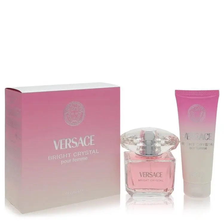 Bright Crystal  Gift Set 3 oz Edt + 3.4 oz Body Lotion / e 1 pz by Versace