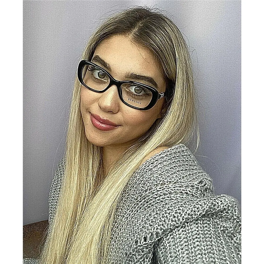 Elegant Versace Mod. 3432-B GB1 Black 51mm Eyeglasses Frame Italy 3
