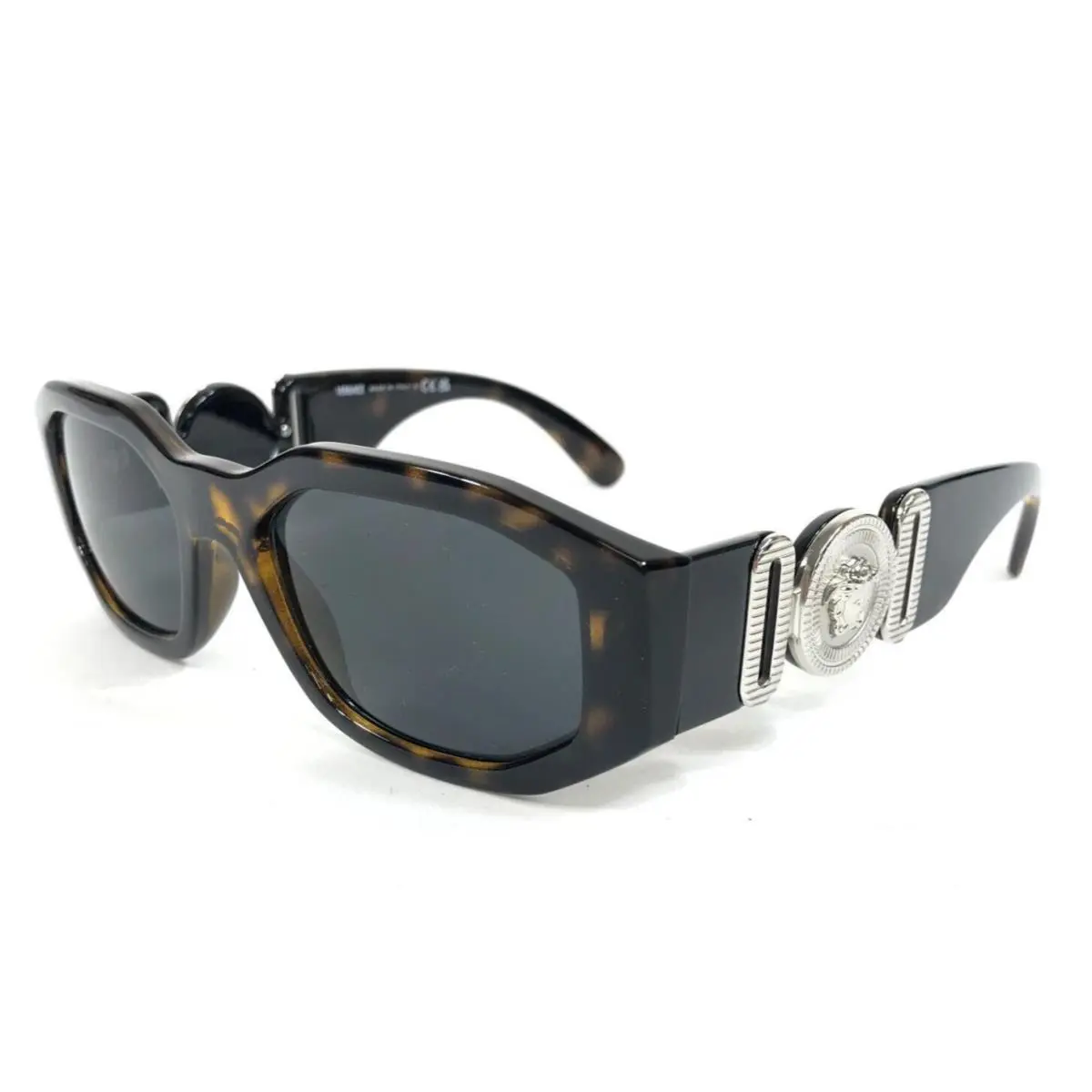 Sunglasses MOD.4361 5423/87 Thick Havana Oval Frames w/ Dark Grey Lenses by Versace