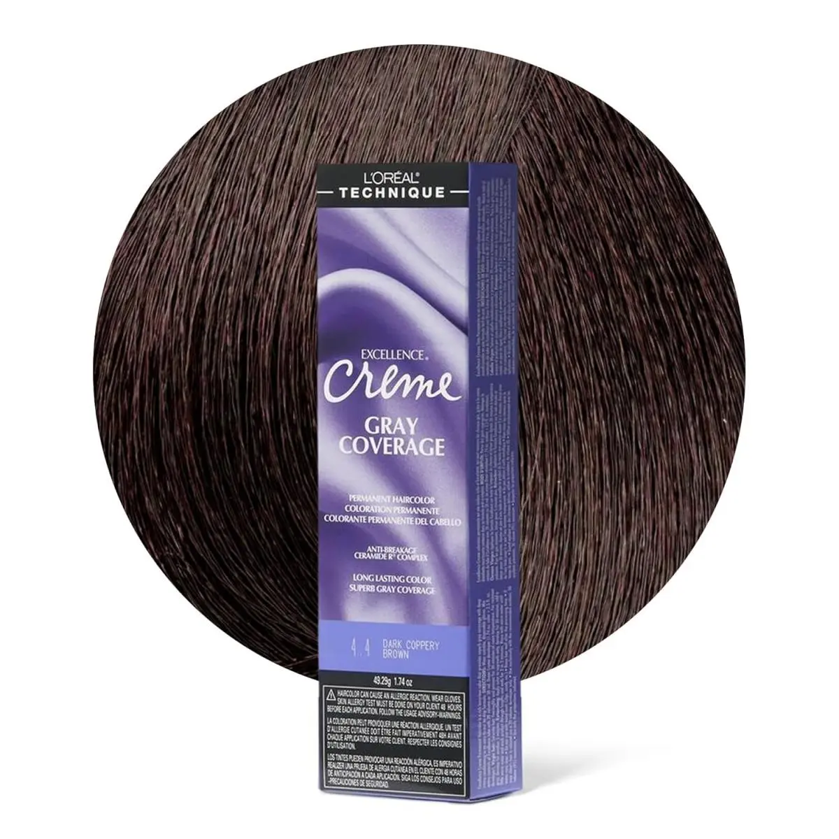 L`oréal 6 Pack L’oreal Excellence Creme Hair Color – Gray Coverage Select Shade 4.4 Dark Coppery Brown by L'Oréal