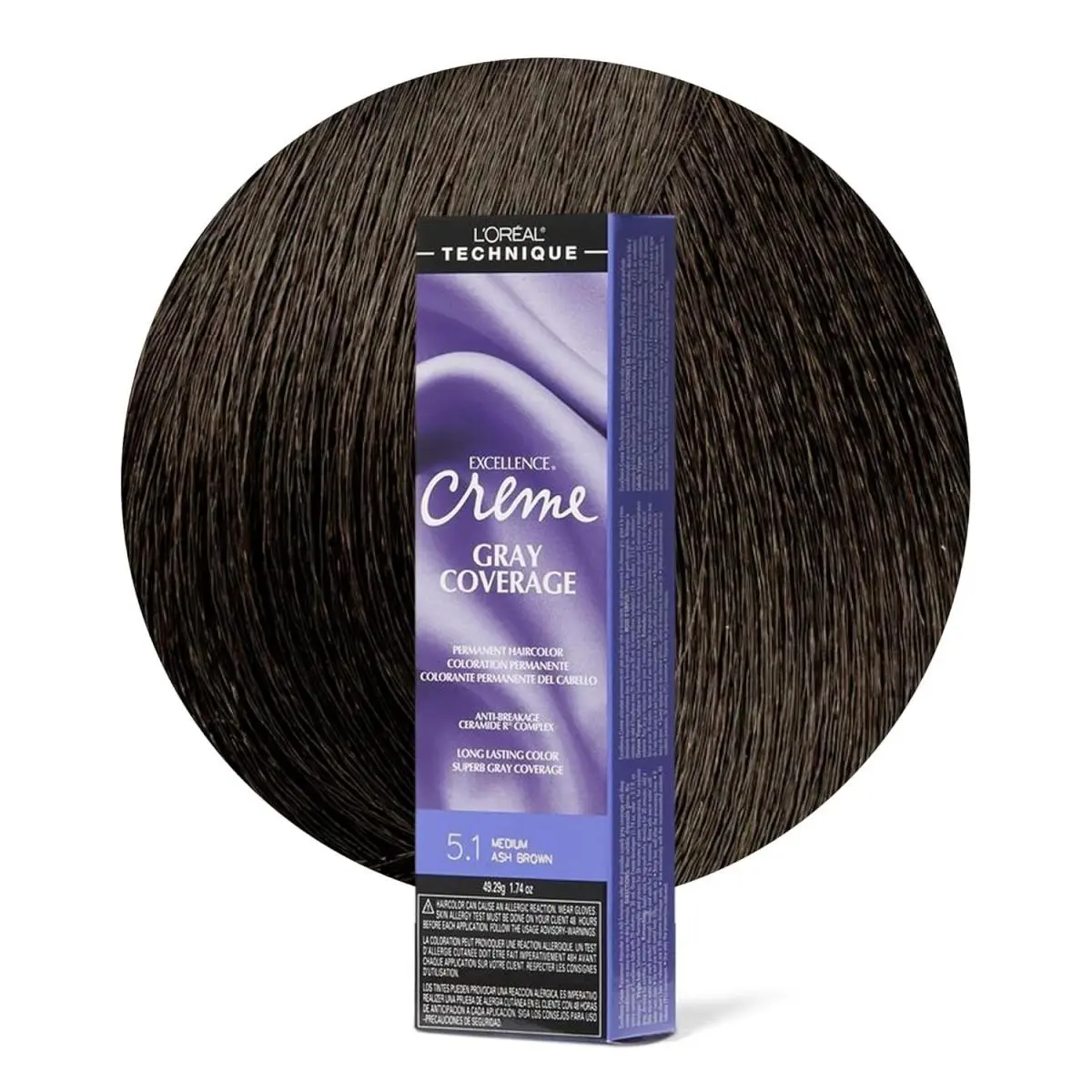 L`oréal 6 Pack L’oreal Excellence Creme Hair Color – Gray Coverage Select Shade 5.1 Medium Ash Brown by L'Oréal
