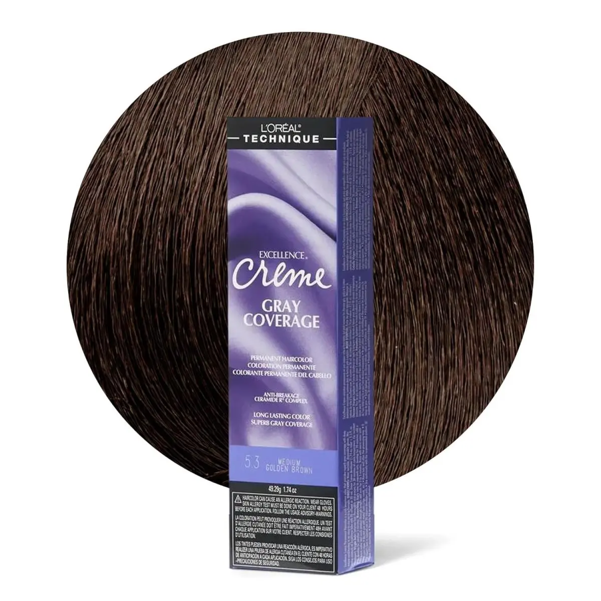 L`oréal 6 Pack L’oreal Excellence Creme Hair Color – Gray Coverage Select Shade 5.3 Medium Golden Brown by L'Oréal