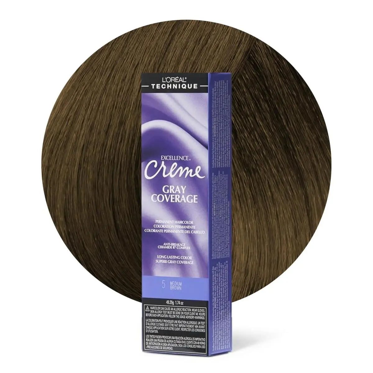 L`oréal 6 Pack L’oreal Excellence Creme Hair Color – Gray Coverage Select Shade 5 Medium Brown by L'Oréal