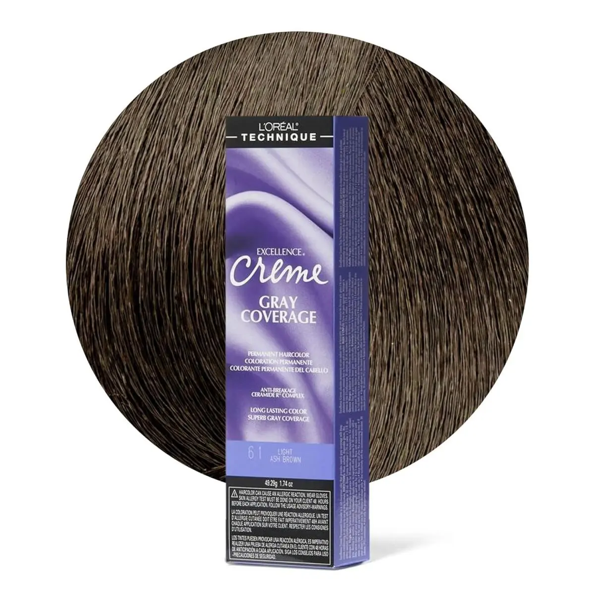 L`oréal 6 Pack L’oreal Excellence Creme Hair Color – Gray Coverage Select Shade 6.1 Light Ash Brown by L'Oréal