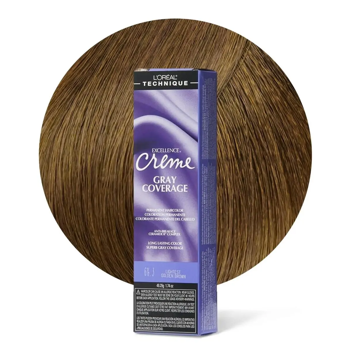 L`oréal 6 Pack L’oreal Excellence Creme Hair Color – Gray Coverage Select Shade 6.5.3 Lightest Golden Brown by L'Oréal