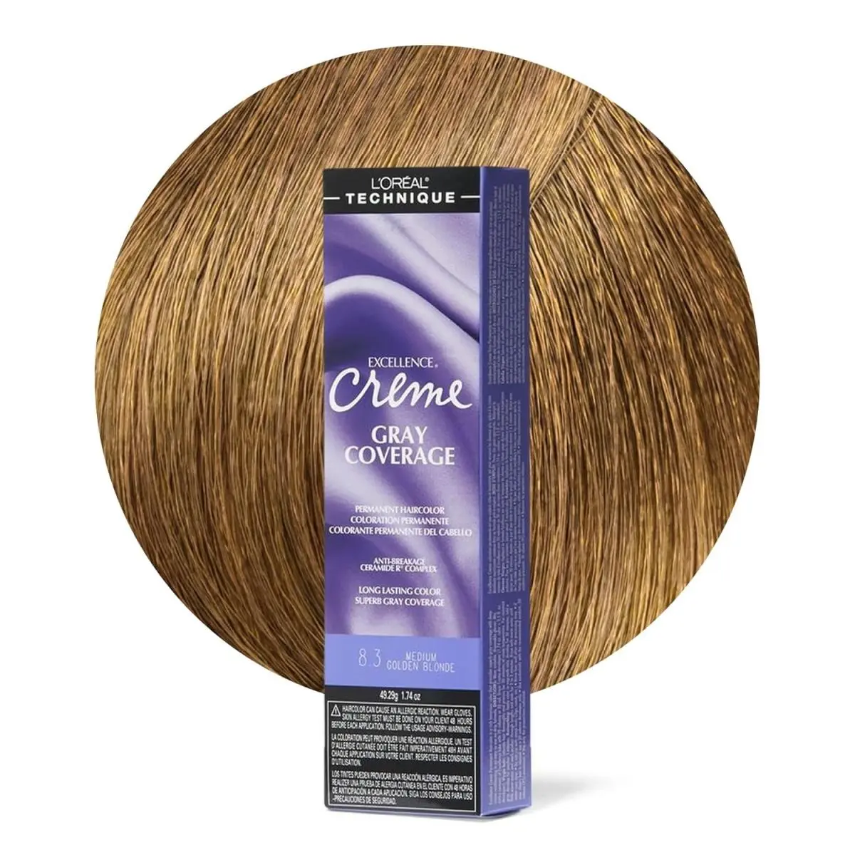 L`oréal 6 Pack L’oreal Excellence Creme Hair Color – Gray Coverage Select Shade 8.3 Medium Golden Blonde by L'Oréal