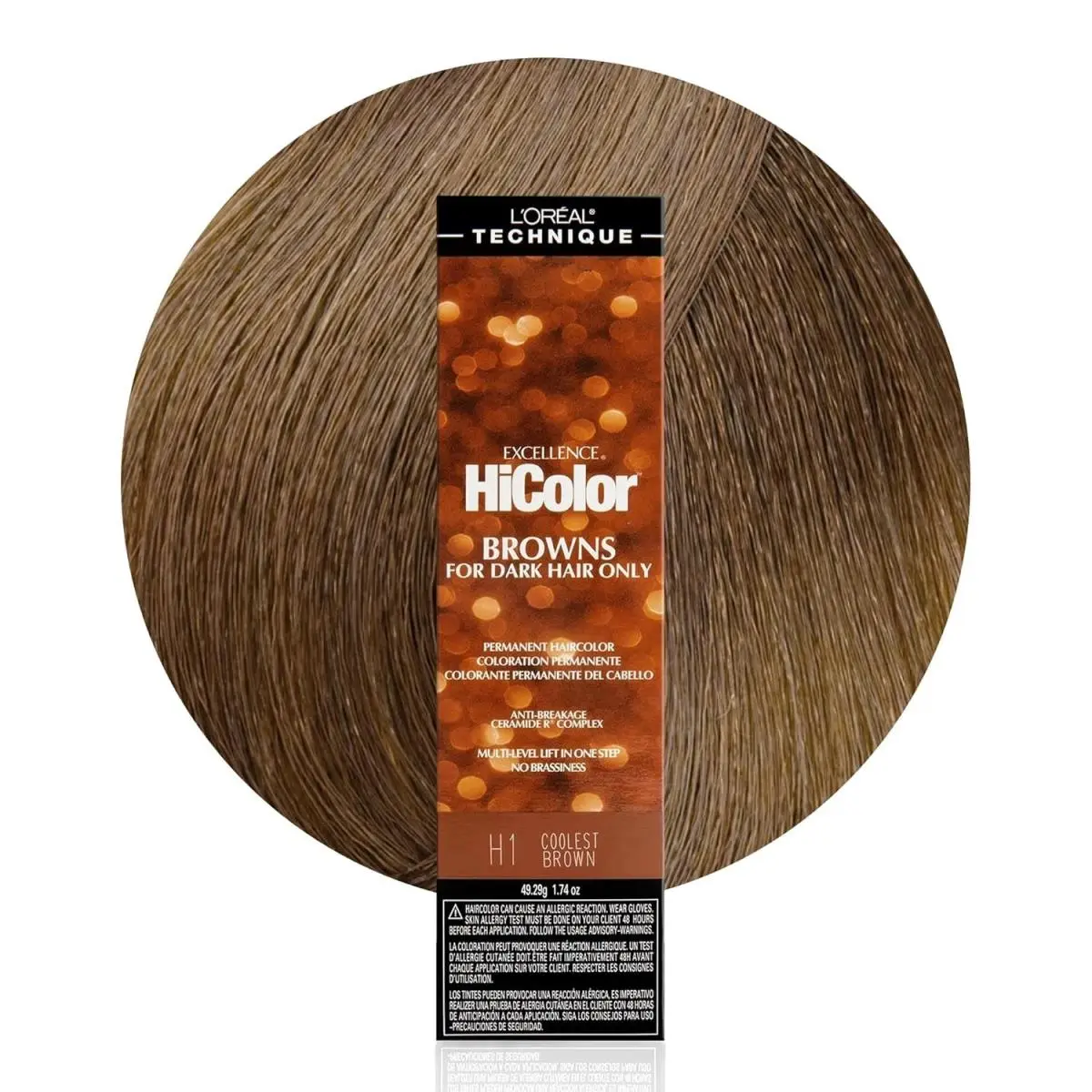 L`oréal 6 Pack L’oreal Hicolor Permanent Hair Color For Dark Hair Only – Choose Shade H1 COOLEST BROWN by L'Oréal