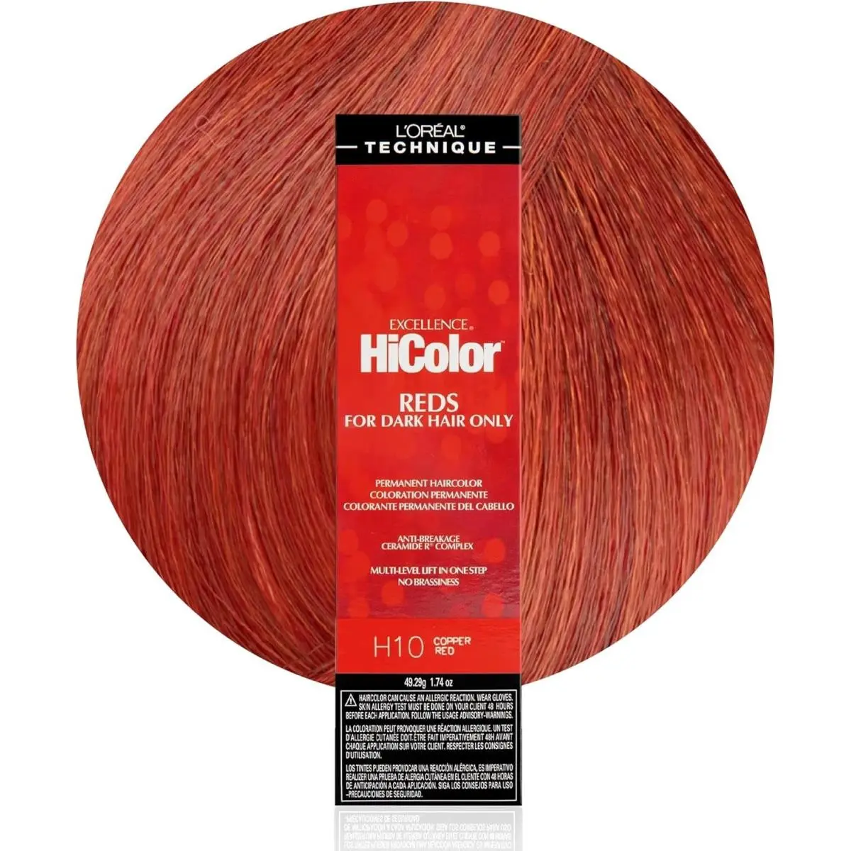 L`oréal 6 Pack L’oreal Hicolor Permanent Hair Color For Dark Hair Only – Choose Shade H10 COPPER RED by L'Oréal
