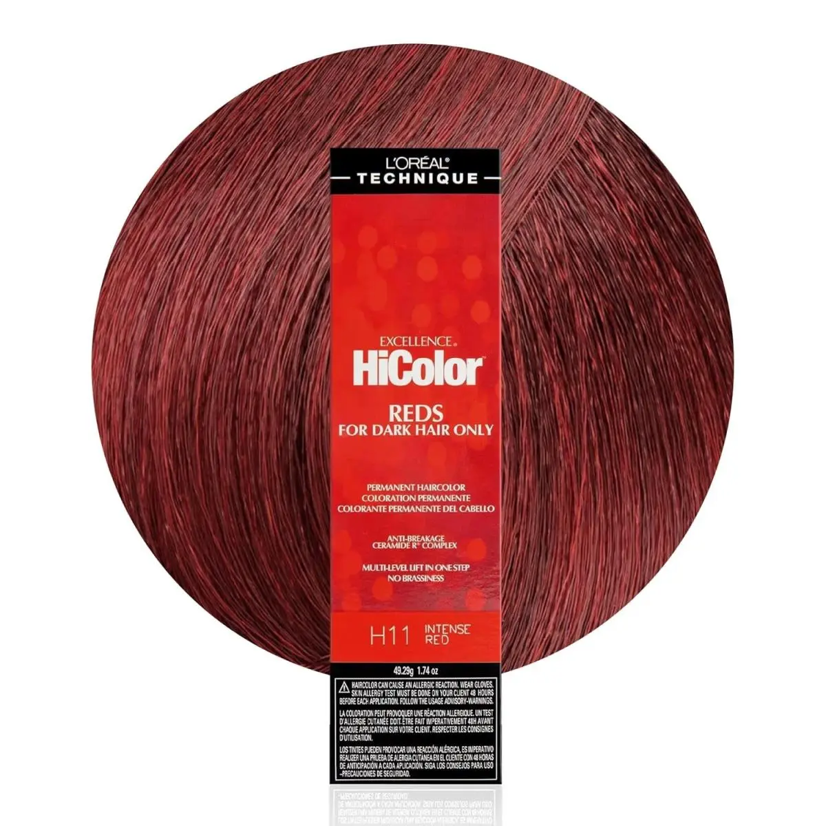 L`oréal 6 Pack L’oreal Hicolor Permanent Hair Color For Dark Hair Only – Choose Shade H11 INTENSE RED by L'Oréal