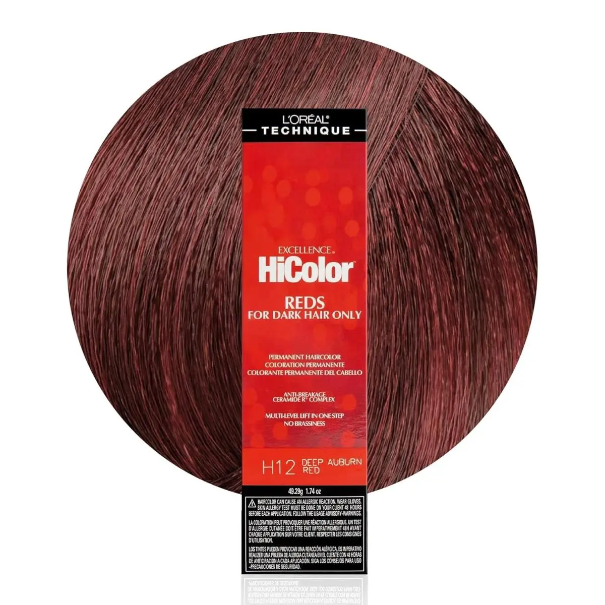 L`oréal 6 Pack L’oreal Hicolor Permanent Hair Color For Dark Hair Only – Choose Shade H12 DEEP AUBURN RED by L'Oréal