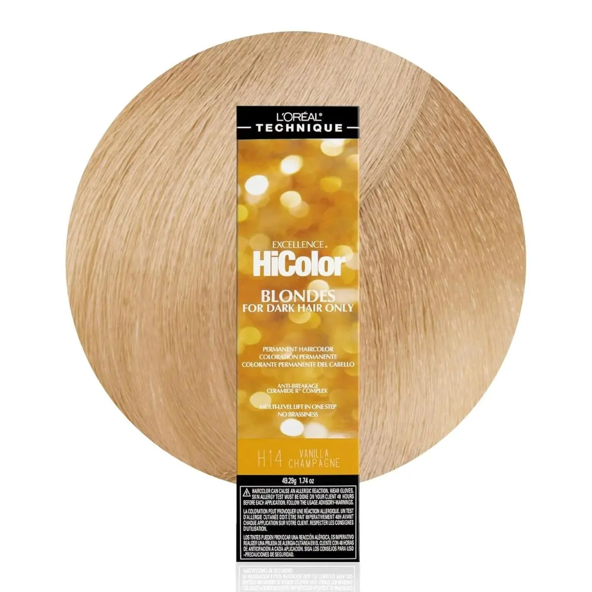L`oréal 6 Pack L’oreal Hicolor Permanent Hair Color For Dark Hair Only – Choose Shade H14 VANILLA CHAMPAGNE by L'Oréal