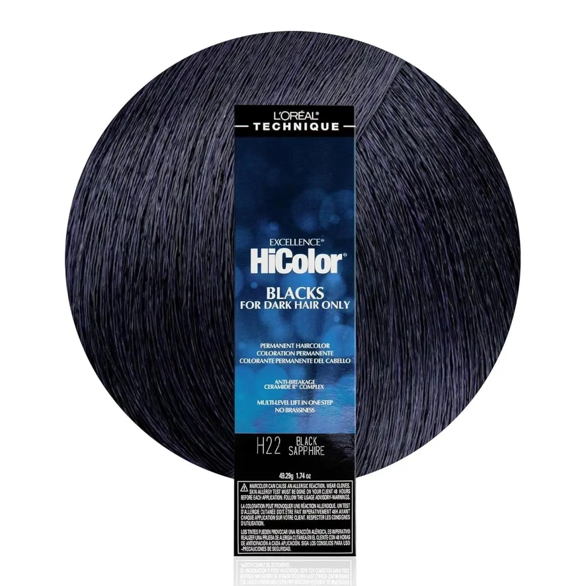 L`oréal 6 Pack L’oreal Hicolor Permanent Hair Color For Dark Hair Only – Choose Shade H22 BLACK SAPPHIRE by L'Oréal