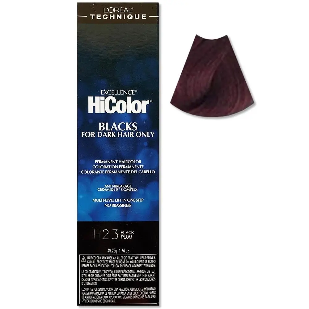 L`oréal 6 Pack L’oreal Hicolor Permanent Hair Color For Dark Hair Only – Choose Shade H23 BLACK PLUM by L'Oréal
