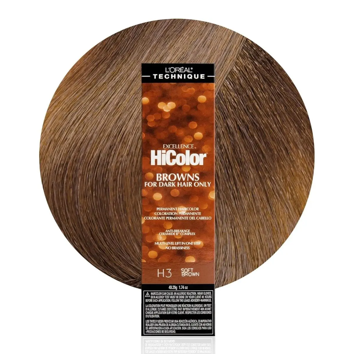L`oréal 6 Pack L’oreal Hicolor Permanent Hair Color For Dark Hair Only – Choose Shade H3 SOFT BROWN by L'Oréal
