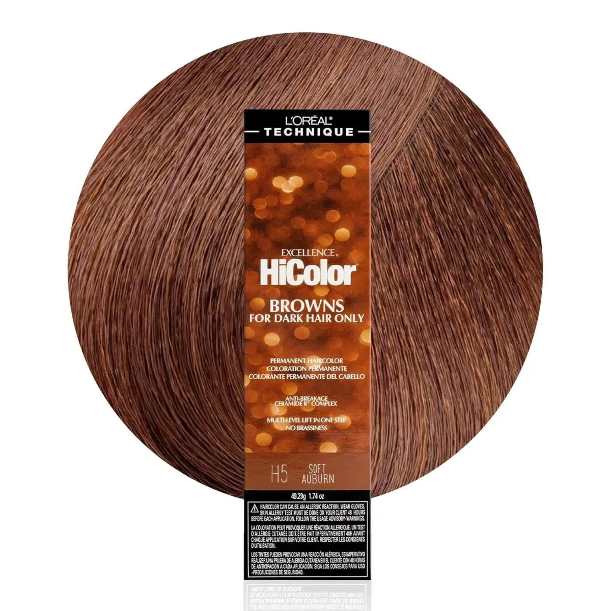 L`oréal 6 Pack L’oreal Hicolor Permanent Hair Color For Dark Hair Only – Choose Shade H5 SOFT AUBURN by L'Oréal