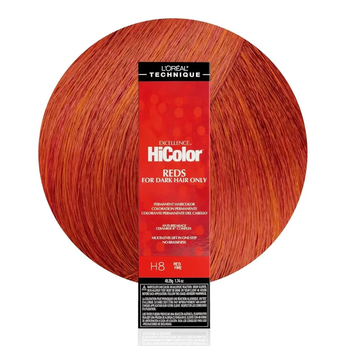 L`oréal 6 Pack L’oreal Hicolor Permanent Hair Color For Dark Hair Only – Choose Shade H8 RED FIRE by L'Oréal
