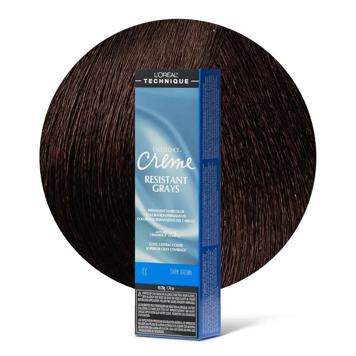 L`oréal 6 Pack L’oreal Excellence Creme Resistant Grays Permanent Hair Color 4X DARK BROWN by L'Oréal