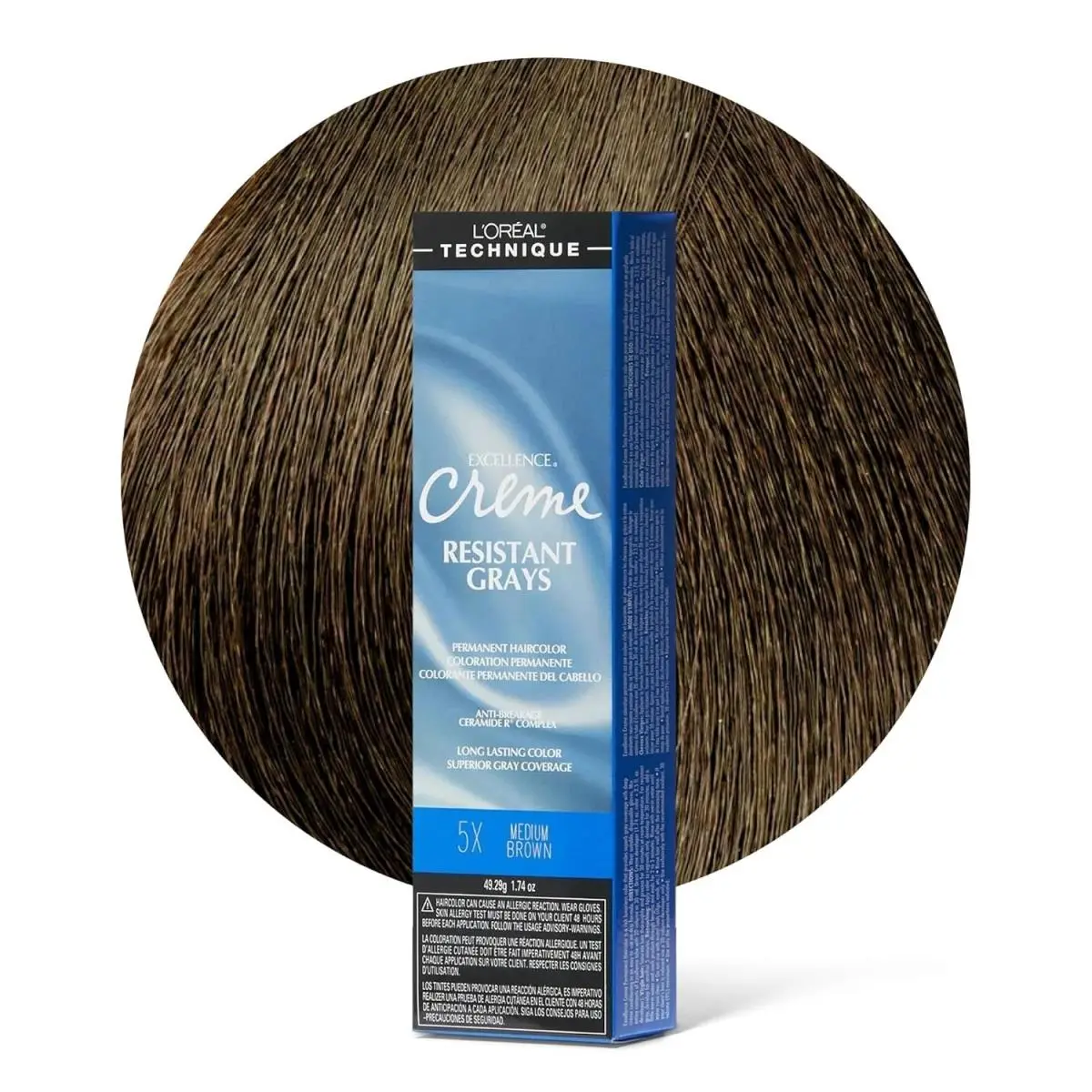 L`oréal 6 Pack L’oreal Excellence Creme Resistant Grays Permanent Hair Color 5X MEDIUM BROWN by L'Oréal
