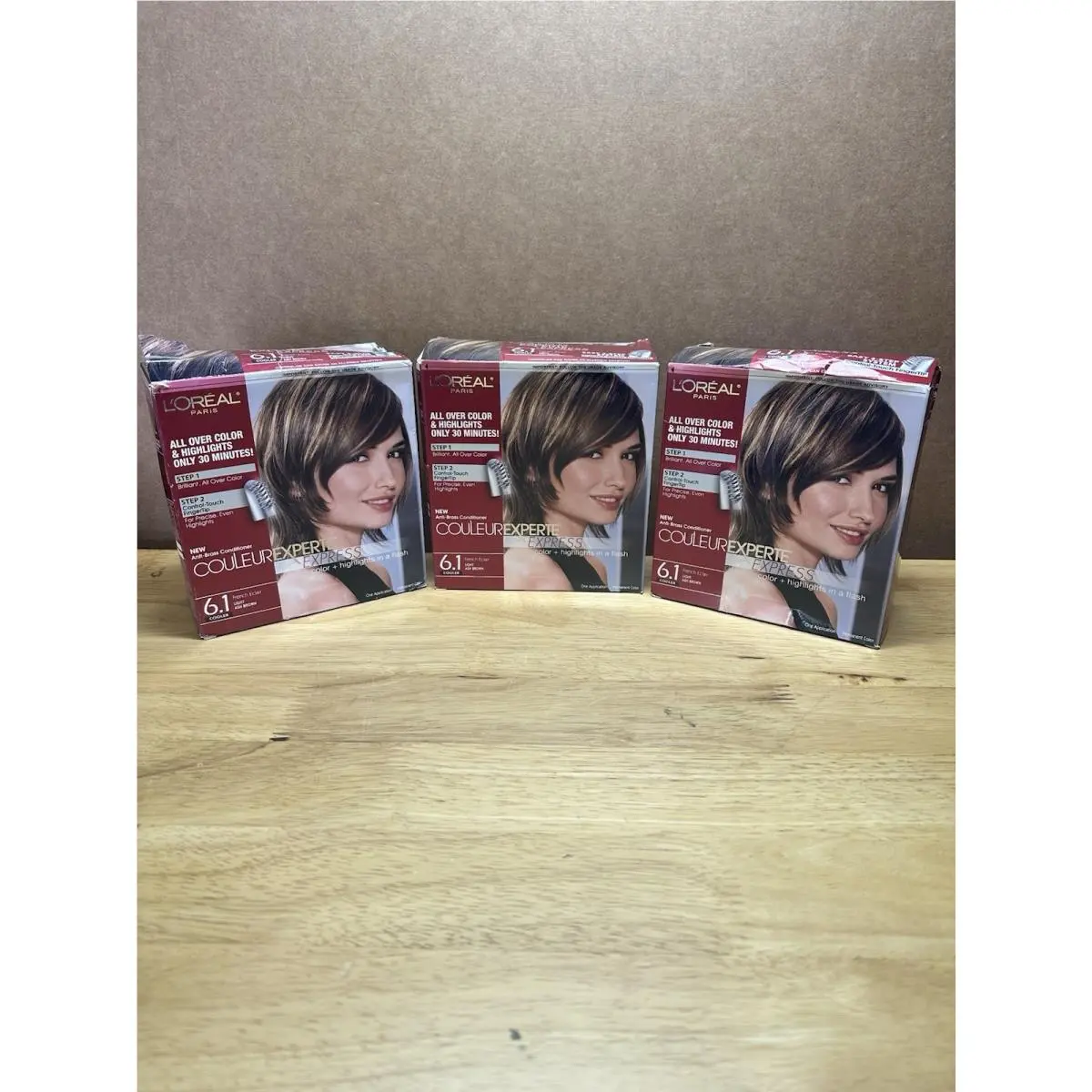 3 Pack L`oreal Paris Couleur Experte Express Hair Color + Highlighter 6.1 Cooler
