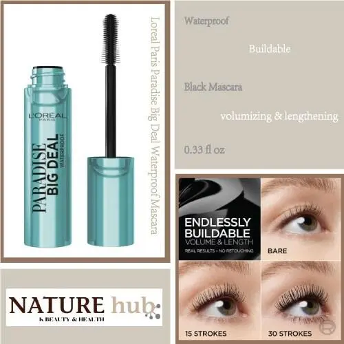 L`oréal L’oréal Paris Paradise Big Deal Waterproof Mascara Black Mascara 0.33 Fl Oz
