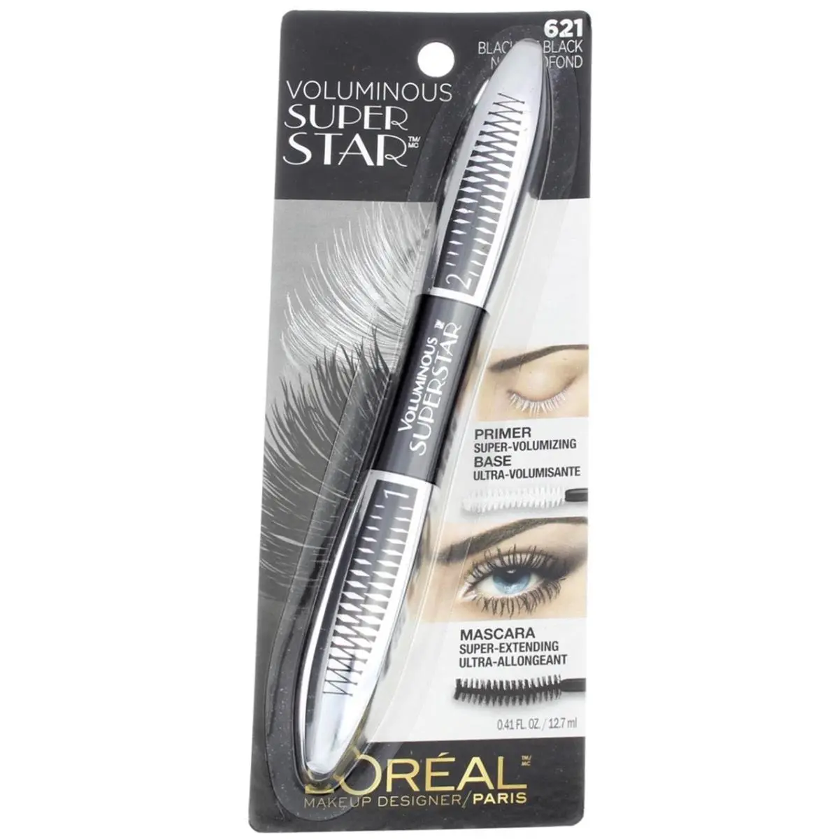 4 Pack L`oreal Paris Cosmetics Voluminous Superstar Washable Mascara