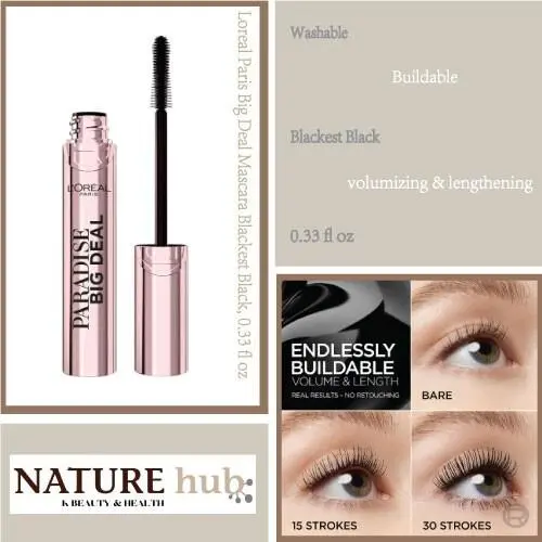 L`oréal L’oréal Paris Paradise Big Deal Mascara Blackest Black Mascara 0.33 Fl Oz