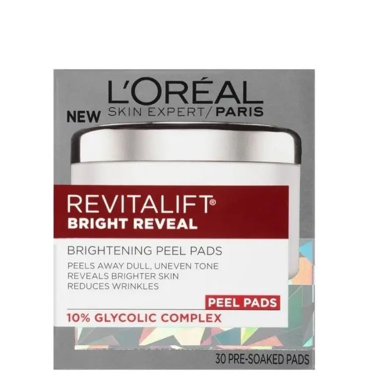 L`oréal L’oreal Revitalift Lot OF 3 Bright Reveal Anti-aging Brightening 30 Peel Pads by L'Oréal