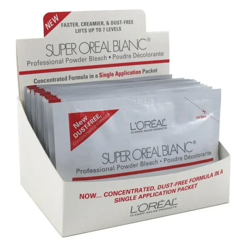 BL Loreal Super Oreal Blanc 1.13oz Bleach Packs 12 Pieces by L'Oréal