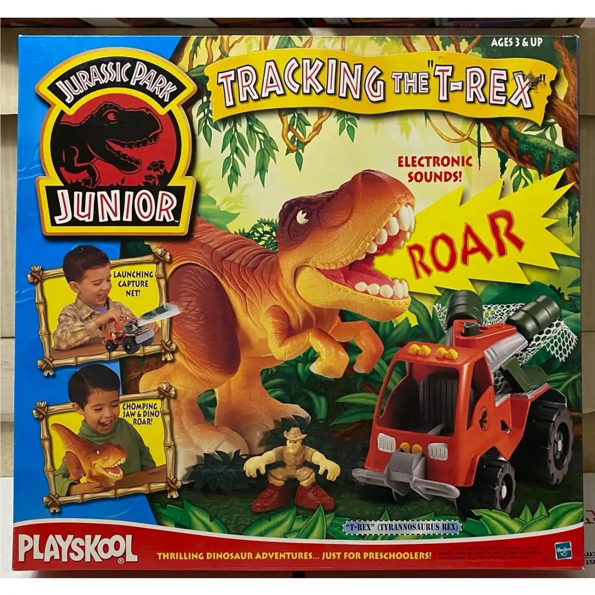 Vintage 2000 Hasbro Jurassic Park Toy Play Set Jr Playskool Tracking The T-rex