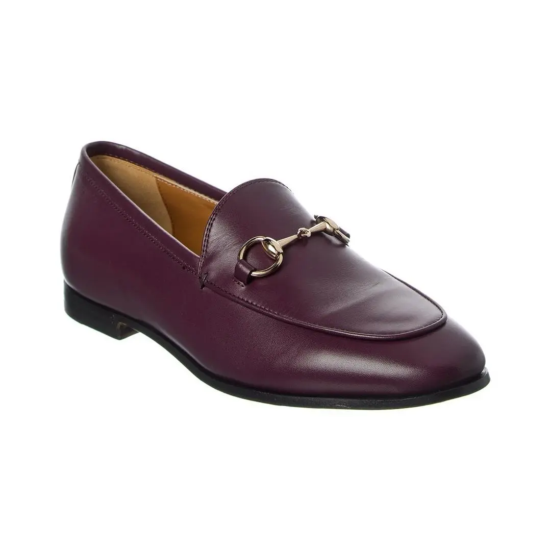 Gucci Jordaan Leather Loafer Women`s Red 36