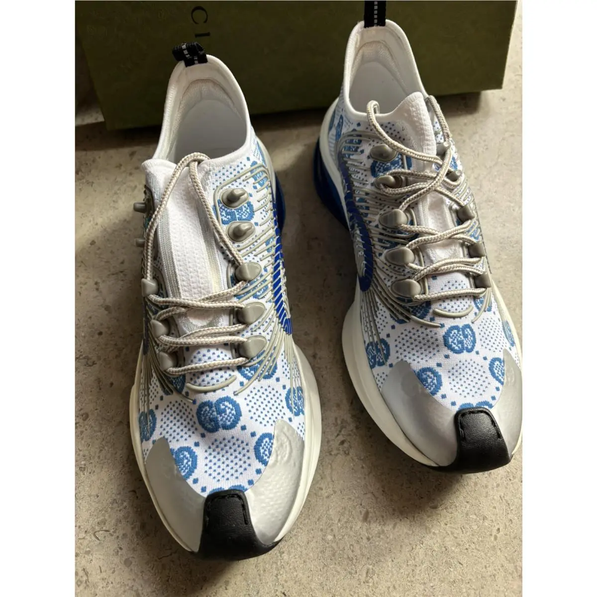 Gucci Run Knit Sneaker Men`s Size US 13.5