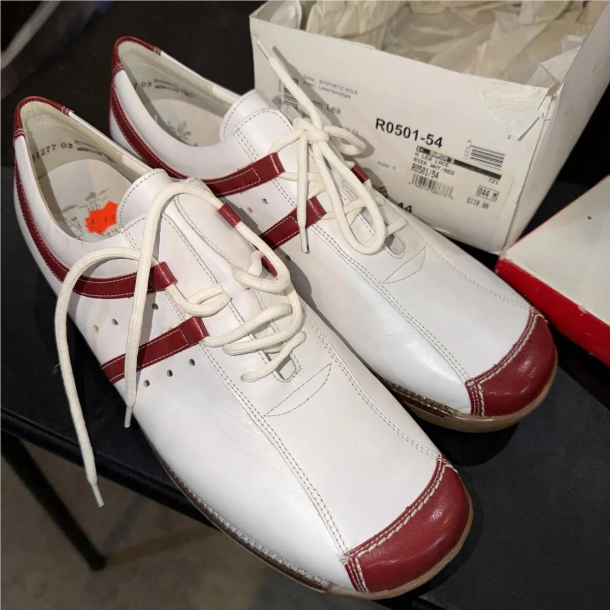 Rieker Reiker Antistress Men Shoes Lace White Red Sz 44/10.5