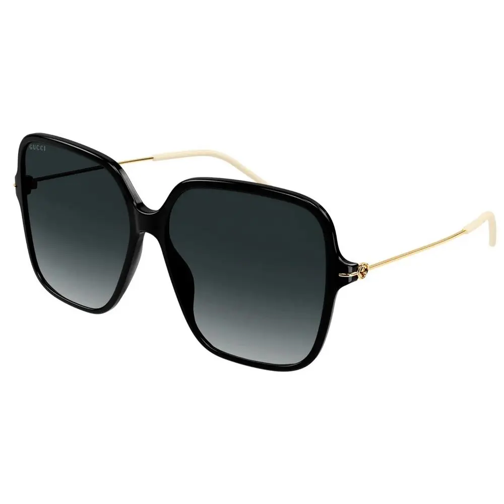 Gucci GG1267S Sunglasses Women`s Black/gold/grey Gradient