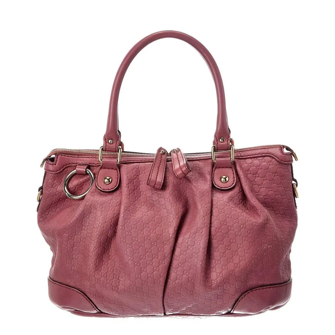 Pink Lambskin Leather ssima Gg Tote Pre-loved Women`s by Gucci