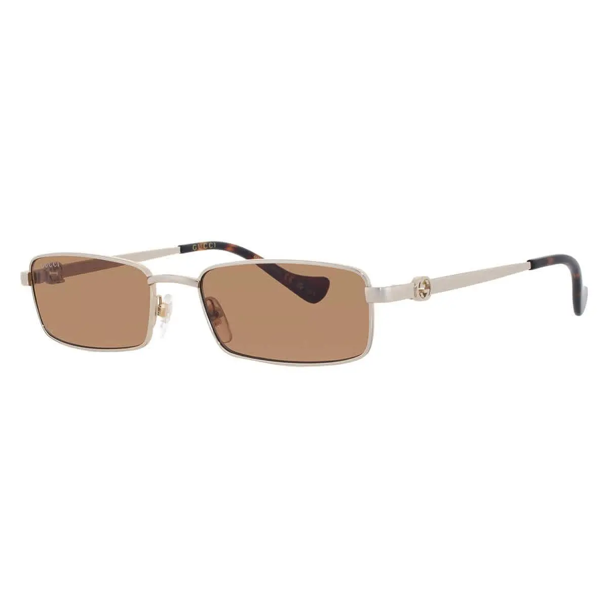 Gucci Brown Rectangular Ladies Sunglasses GG1600S 002 56 GG1600S 002 56