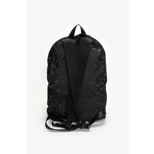 M000963AF13926 Armani Exchange Men`s Malibu Backpack Allover Big Logo - Black