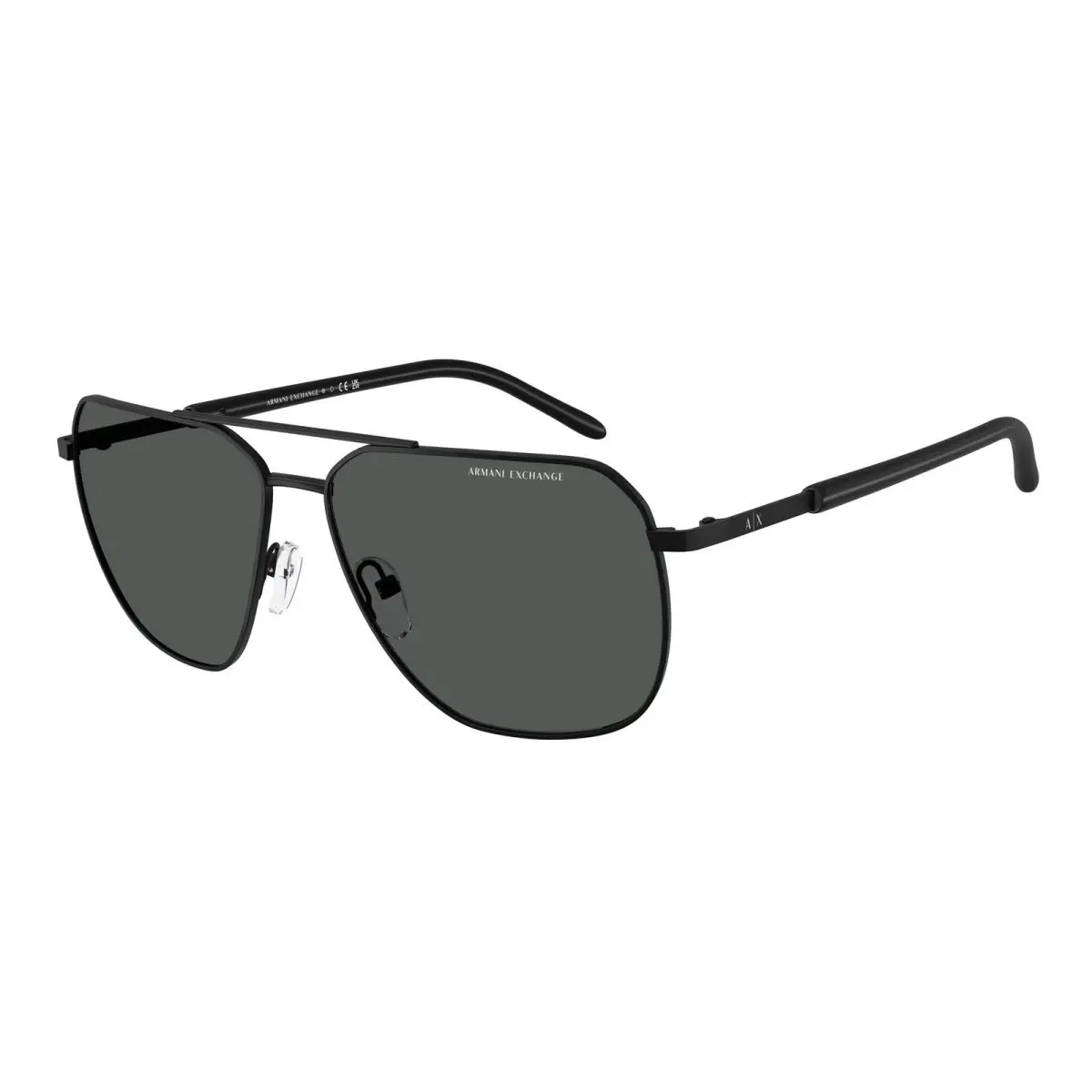 AX2057S 600087 Matte Black Dark Grey 59 mm Men`s Sunglasses by Armani Exchange